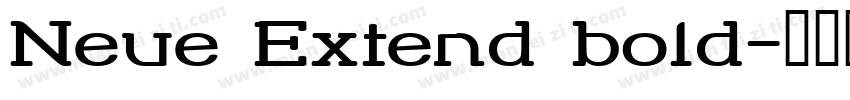 Neue Extend bold字体转换